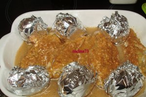 Aripi de curcan marinate, preparate in cuptor, cu cartofi