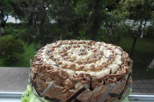 Tort cu nuci, migdale si crema cu ness ( Reteta cu nr.900 )