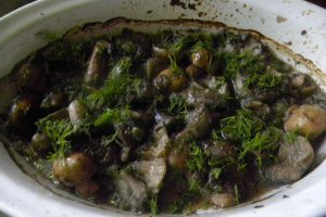 Ciuperci vineciori la cuptor
