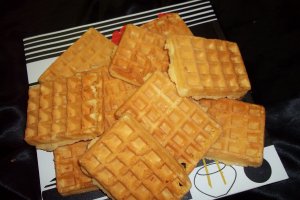 Waffles cu inghetata de afine