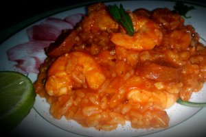 Pilaf de orez cu pui si creveti - Jambalaya