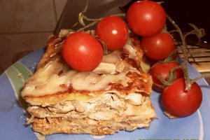 Lasagna cu piept de pui si ciuperci