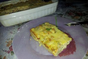 Budinca de cartofi cu piept de pui