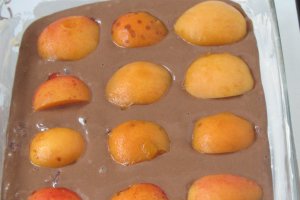 Prajitura cu cacao, visine si caise - de post