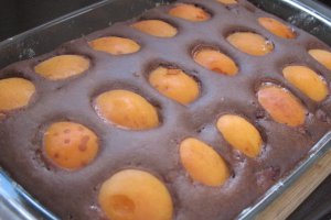 Prajitura cu cacao, visine si caise - de post