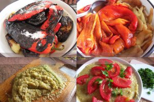 Salata de vinete cu ardei copti
