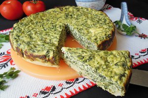 Placinta cu spanac, urda si crema de branza