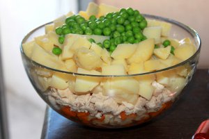 Salata de pui si legume, cu iaurt