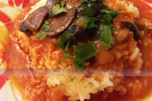 Pilaf cu sos de masline
