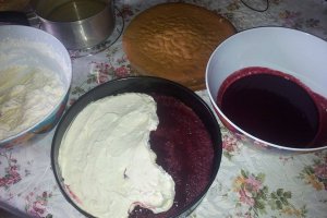 Tort Fluture cu crema de sampanie si fructe de padure