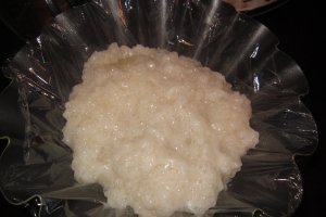 Budinca din perle tapioca cu sos de mango si nectarine