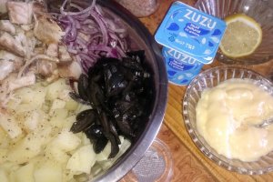 Salata de cartofi cu macrou afumat