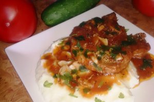 Cotlet de porc cu sos, la cuptor