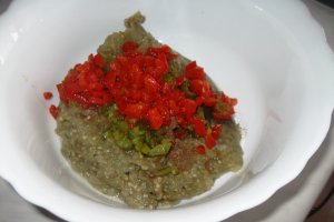 Salata de vinete cu ardei copti