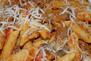 Penne cu ton si ciuperci