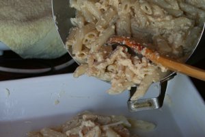 Penne la cuptor cu carne de pui
