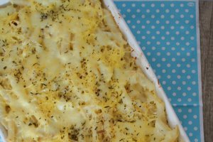 Penne la cuptor cu carne de pui
