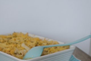 Penne la cuptor cu carne de pui