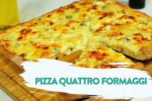 Vezi si reteta video pentru Pizza quattro formaggi
