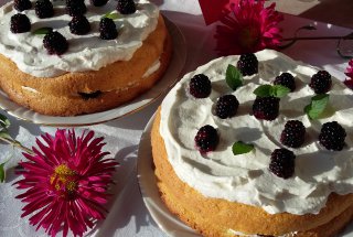 Tort cu mure si crema mascarpone