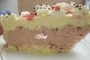Tort de inghetata cu capsuni si vanilie