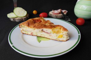 Tarta cu dovlecei si bacon