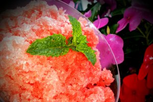Granita de pepene verde si  menta