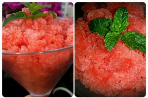 Granita de pepene verde si  menta