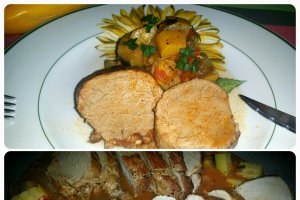 Muschiulet de porc cu ghiveci de legume