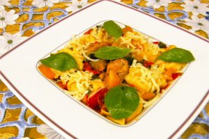 Tortellini cu carne si ardei