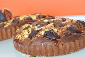Brownie cu crema de branza si smochine