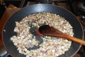 Ciuperci umplute, la cuptor