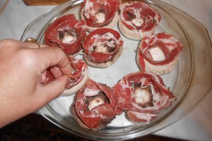 Ciuperci umplute, la cuptor