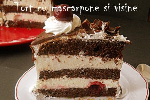 Tort cu mascarpone si visine