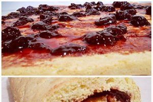 Rulada cu dulceata de visine