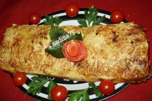 Rulada cu ciuperci si sunca