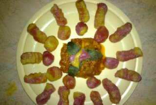 Gnocchi in doua culori