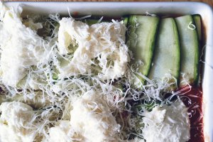 Ravioli din dovlecei umpluti cu branza feta si spanac