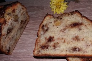 Chec cu banane, cu nuci si ciocolata