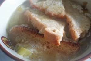 Supa de praz gratinata