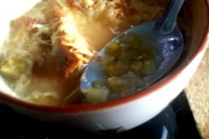 Supa de praz gratinata