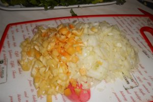 Spanac cu legume la wok