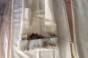 Strudel  cu cartofi si ciuperci