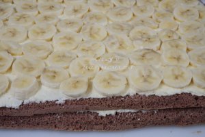 Prajitura cu crema mascarpone si banane