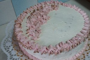 Tort cu crema de ciocolata si jeleu de visine