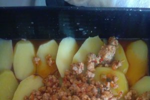 Musaca de cartofi cu carne de porc