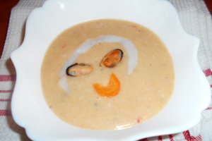 Supa crema cu fructe de mare