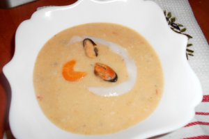 Supa crema cu fructe de mare