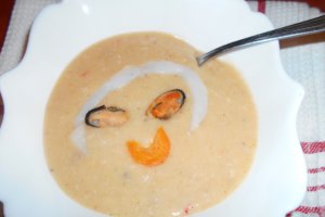 Supa crema cu fructe de mare