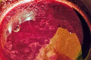 Sarlota de vanilie si sirop de rodie